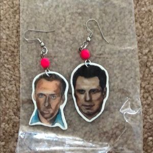John Travolta and Nicolas Cage- face off earrings